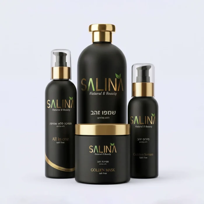 Salina Golden Collection hair care set for shine, repair and premium treatment