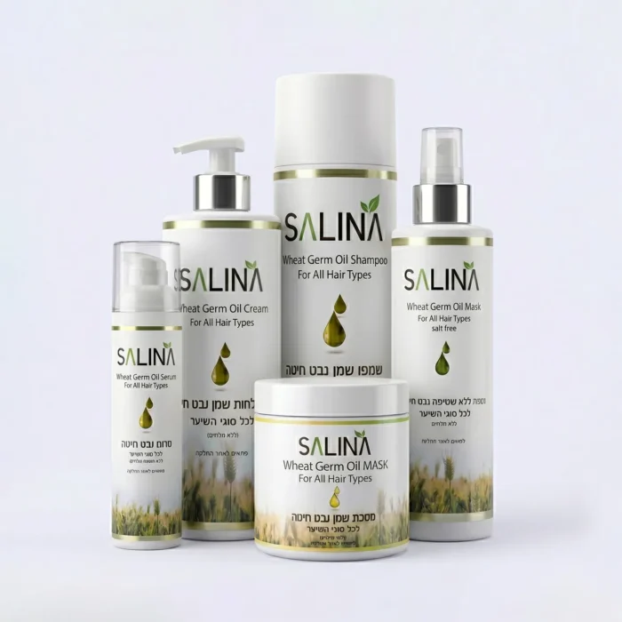 Salina Wheat Germ Collection hair care set for nourishment and strengthening